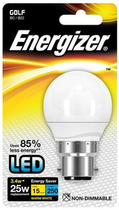 Energizer LED 3.4W (25W) Opal Golf Ball Lamp - Warm White