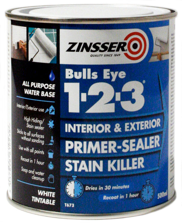 Zinsser Bulls Eye 1-2-3 Primer Sealer 500ml