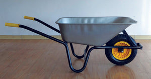 90Ltr. Galvd. Builders Wheelbarrow Assembled