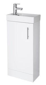 400 FLoor Standing Minimalist Vanity Unit & Basin White