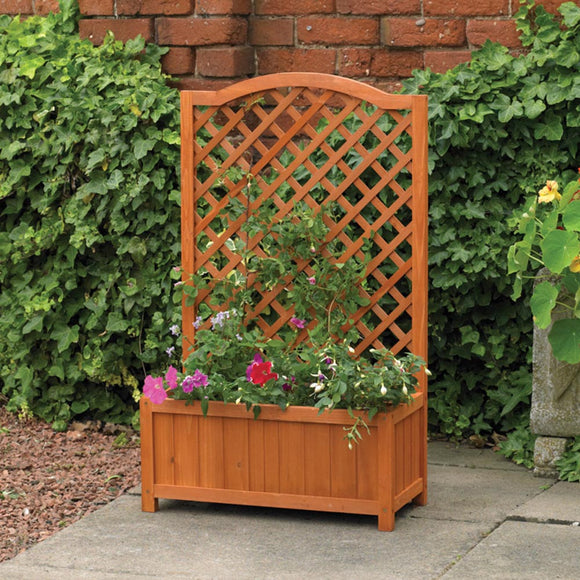 Timber Planter with Trellis