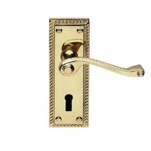 Brass Georgian Roped Edge Handles