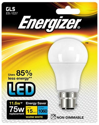 Energizer LED 11.6W (75W) GLS Lamp - Warm White