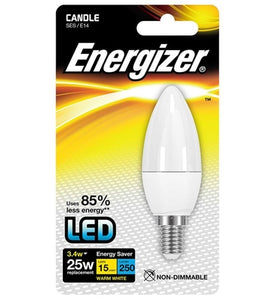 Energizer LED 3.4W (25W) Opal Candle Lamp - Warm White