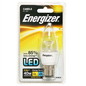 Energizer LED 5.9W (40W) Clear Candle Lamp - Warm White