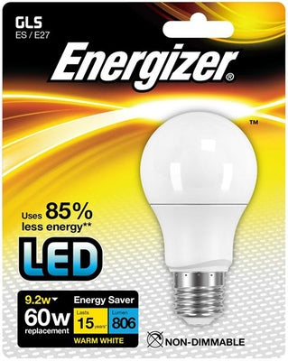 Energizer LED 9.6W (60W) E27 GLS Lamp - Warm White