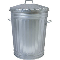 Galvanised Dustbin with Lid 80 litre