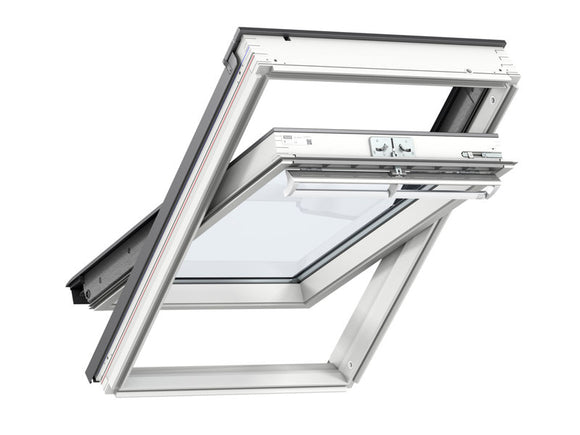 Velux White Painted Centre Pivot Roof Window - 78X98Cm