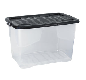 42L Curve Box Clear With Single Piece Lid
