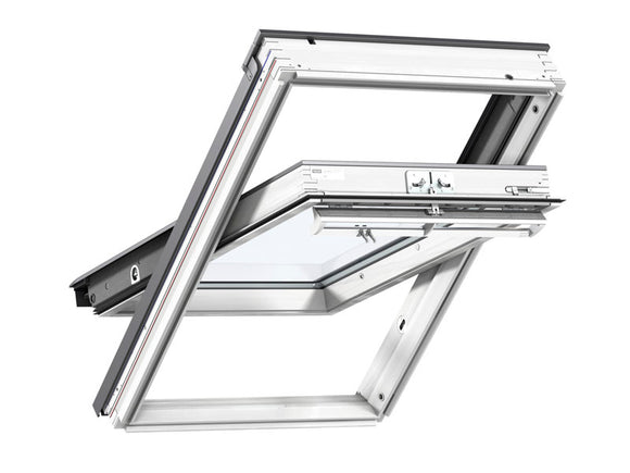 Velux White Painted Centre Pivot Roof Window - 78X140Cm