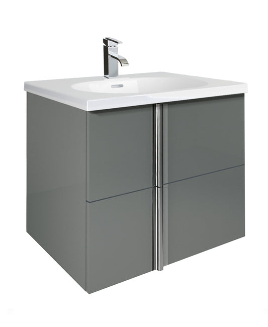 Sonas Avila Gloss Grey 60cm Wall Hung Vanity Unit