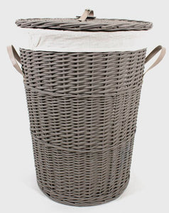 Round Hamper With Liner and Lid Small